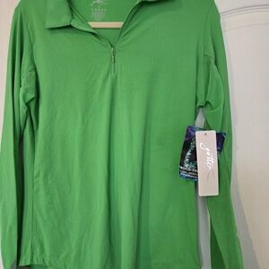 Gottex Green Long Sleeve Top Size Meduim